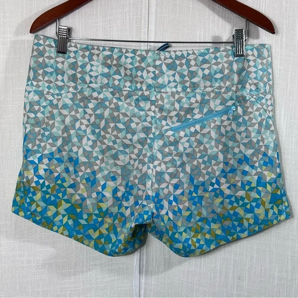 Columbia Omni Shield Omni Shade Drainmaker Abstract‎ Patterned Shorts Sz 10
